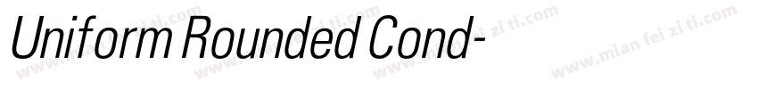 Uniform Rounded Cond字体转换